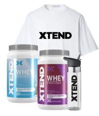 PROMO STACK Xtend Whey Protein 2x + Free SmartShake Bottle and T-Shirt White