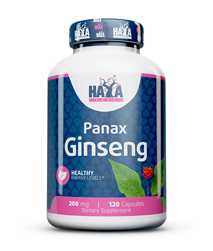 HAYA LABS Panax Ginseng 200mg. / 120 Vcaps.