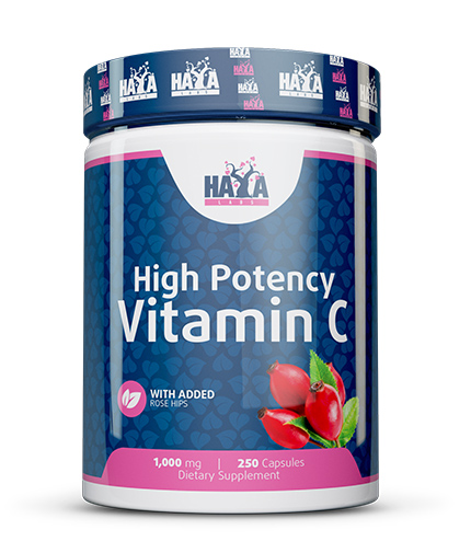 haya-labs High Potency Vitamin C 1,000mg with Rose Hips 250 Vtabs.