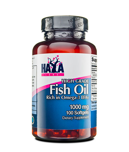 HAYA LABS High Grade Fish Oil 1000mg. / 100 Softgels