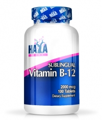 HAYA LABS Vitamin B12 / Sublingual / 2000mcg / 100 Tabs.
