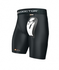 SHOCK DOCTOR Core Compression Short with BioFlex Cup / Junior / Black