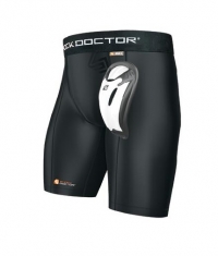 SHOCK DOCTOR Core Compression Short with BioFlex Cup / Adult / Black