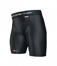 SHOCK DOCTOR Compression Short With Cup Pocket / Junior / Black