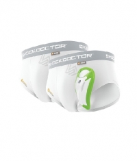 SHOCK DOCTOR 2-Pack Brief With BioFlex Cup / Junior
